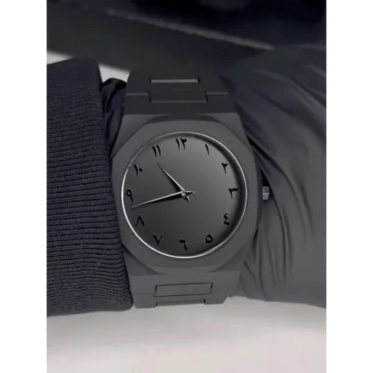 Black & White Aura Watch – Premium Lightweight Fiber with box